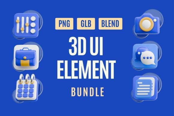 3D App UI Essentials Bundle: Elevating Digital Interfaces with Modern Design