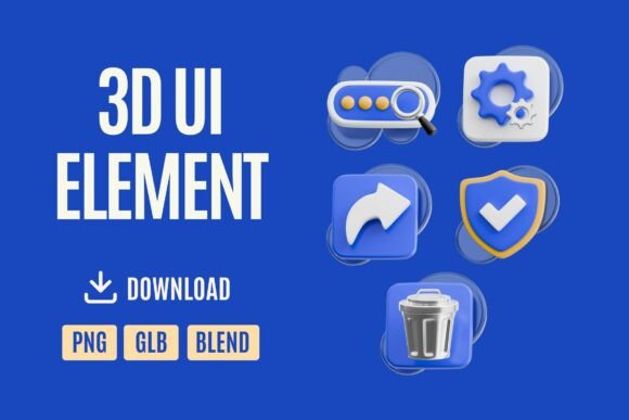 3D App UI Essentials Pack 04: Elevating Digital Interfaces with Modern Design