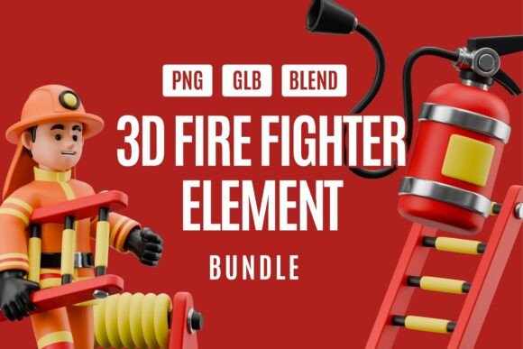 3D Fire Fighter Element Bundle