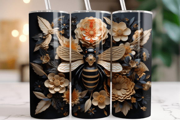 3D Gold and Bee Floral Honeycomb Tumbler: A Practical Guide for Sublimation Creators