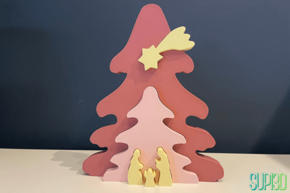 3D Nativity Christmas Tree Puzzle