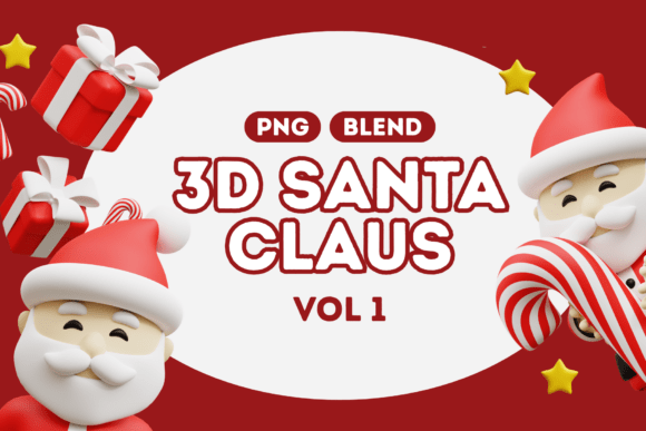 Christmas Santa 3D Pack Vol 1: A Practical Guide for Holiday Designers