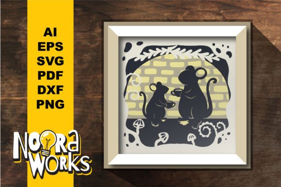 Creating Depth and Charm with Mouse Tea Party Time Layered Papercut