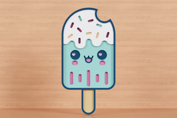 Creating Depth with Summer Ice-cream SVG Layered 3D SVG Designs