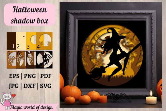 Elevating Halloween Decor: The Strategic Appeal of the Witch on the Broom Shadow Box