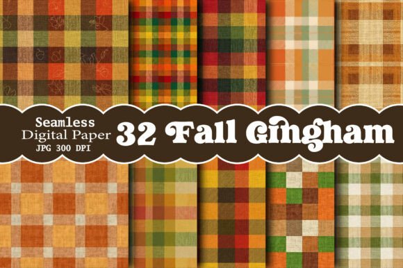 Evaluating Seamless Fall Gingham Digital Paper for Creative Projects