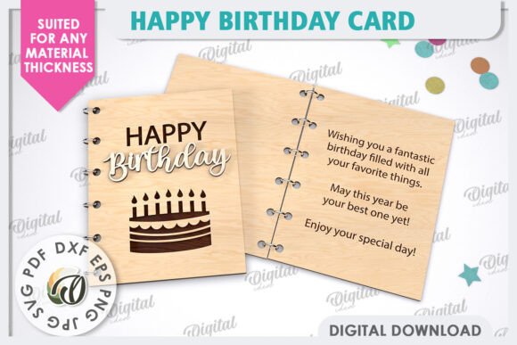 Evaluating the 3D Happy Birthday Card Laser Cut Digital Template for Crafters and Makers