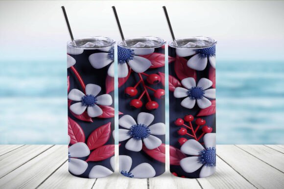 Evaluating the Digital Paper 3D Flower 4th of July Back for Sublimation Projects