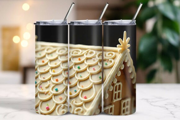 Evaluating the Gingerbread House Roof Close-Up Tumbler Design
