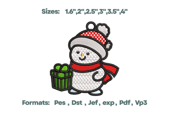 FSL Snowman Ornament with Gift Design