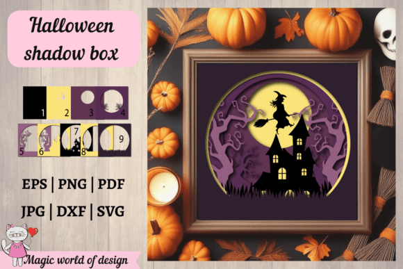 Halloween Shadow Box SVG Guide