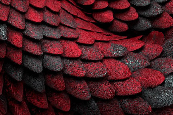 Integrating the Red and Black Dragon Scale Texture Background into Professional Design Workflows
