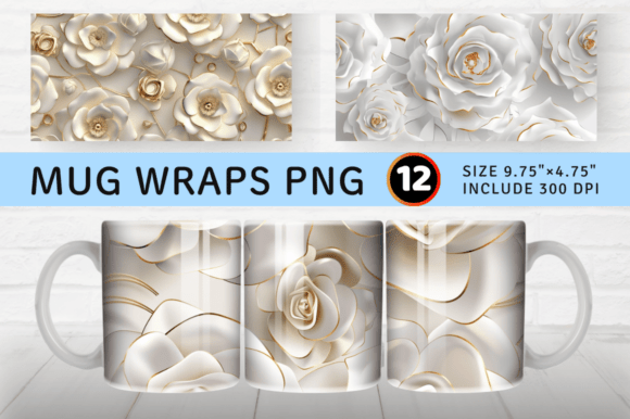 Mastering 3D White Rose Gold Mug Wrap Sublimation: A Guide to Digital Design Templates