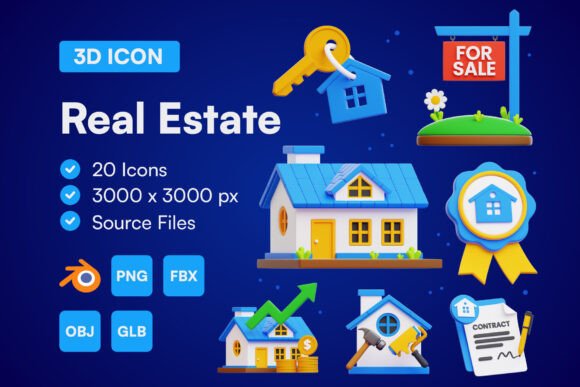 Real Estate 3D Icon Set: A Practical Upgrade for Modern Design Projects