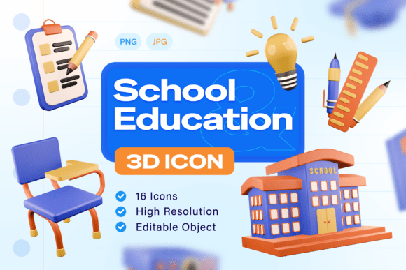 School and Education 3D Icon Pack: A Practical Guide to Visualizing Learning