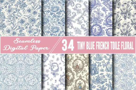 Unlocking the Versatility of Tiny Blue French Toile Floral Patterns